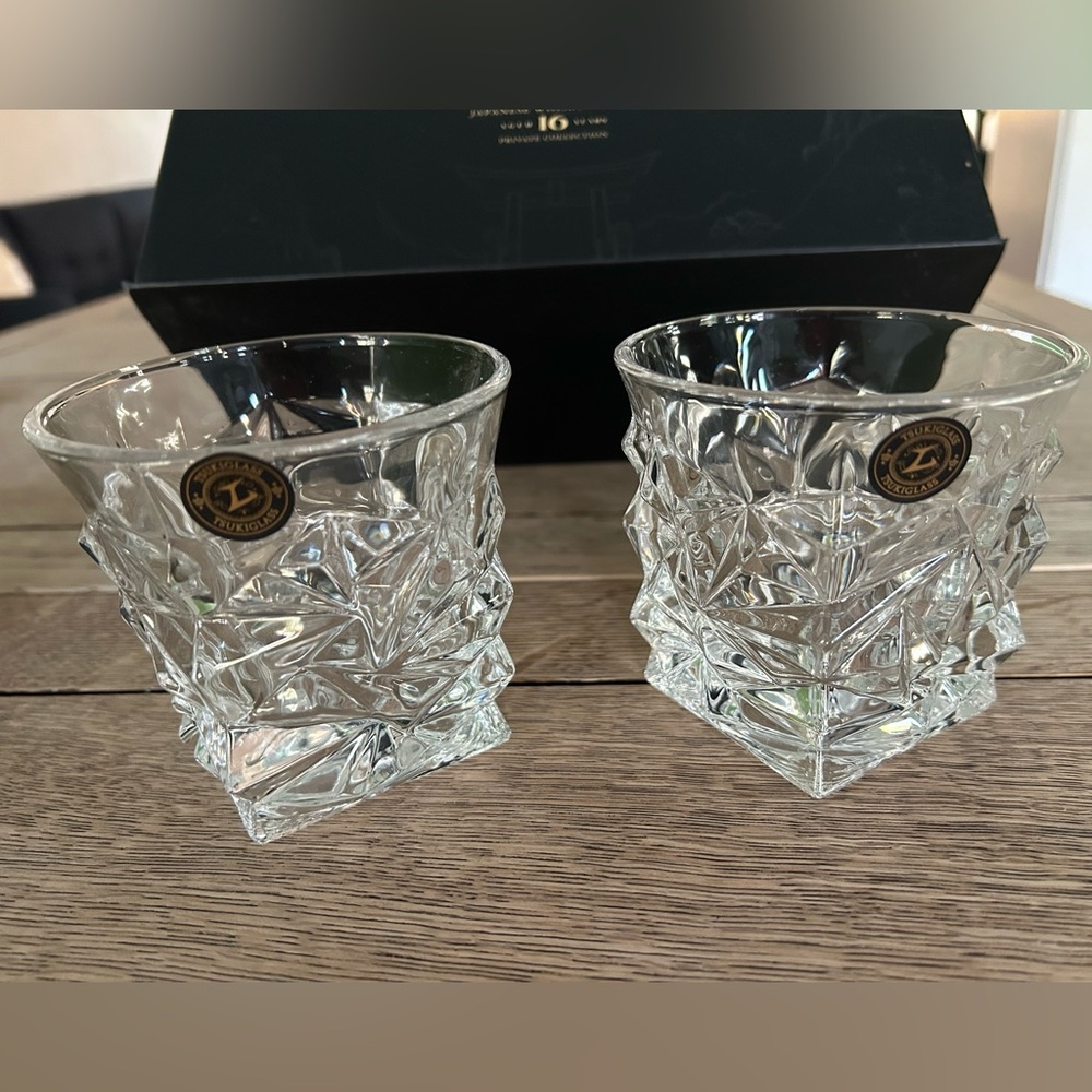 NWT TsukiGlass Vayu Japanese Crystal Whiskey glasses (set of 2)
